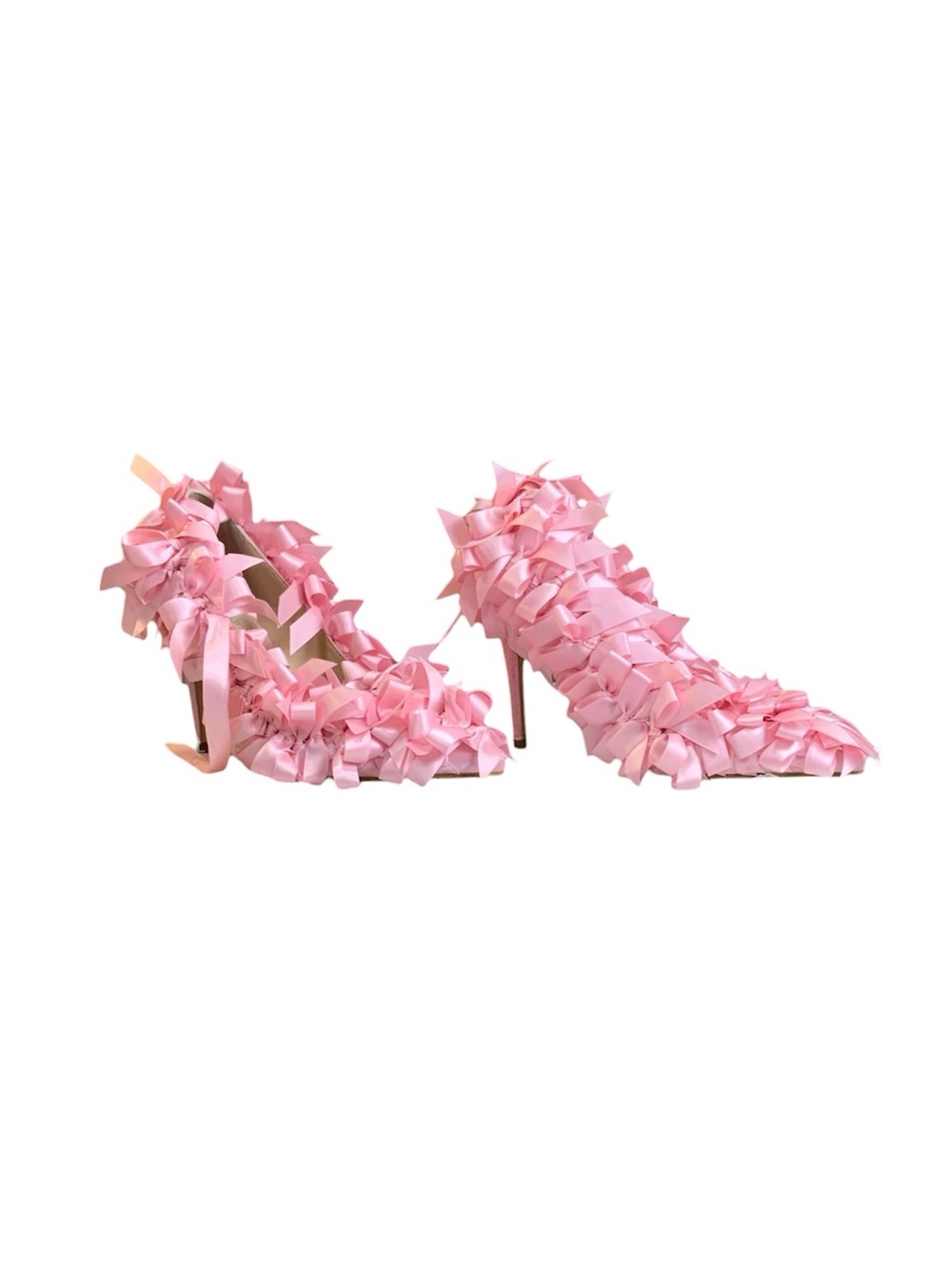 Azalea Wang Stacia Pink Bow Pumps